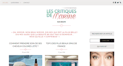 Desktop Screenshot of lescritiquesdemarine.com